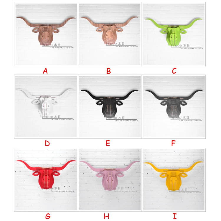 1 set 9 Color Creative Wall Decoration Wood Bull Head For Wall Hanging Decorative Wooden Animals Head IW-WD009
1 set 9 Color Creative Wall Decoration Wood Bull Head For Wall Hanging Decorative Wooden Animals Head IW-WD009