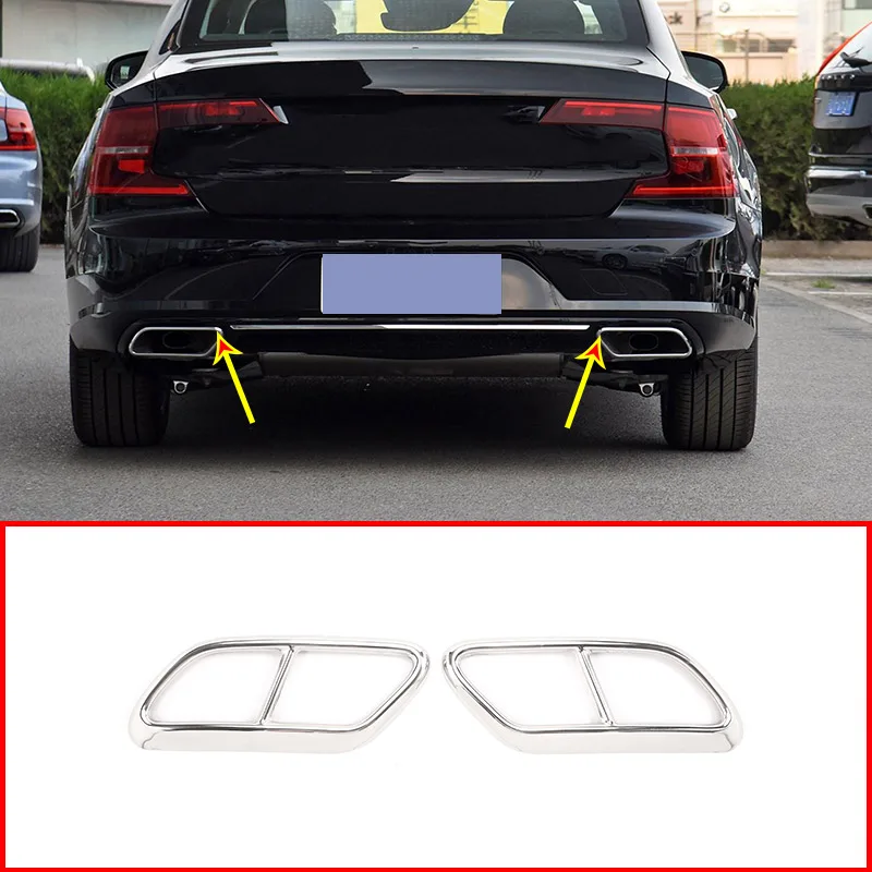 Stainless Steel Car Exhaust Pipe Tail Throat Decor Frame Trim Cover Liner Accessories For Volvo S90 2017 2018
Stainless Steel Car Exhaust Pipe Tail Throat Decor Frame Trim Cover Liner Accessories For Volvo S90 2017 2018