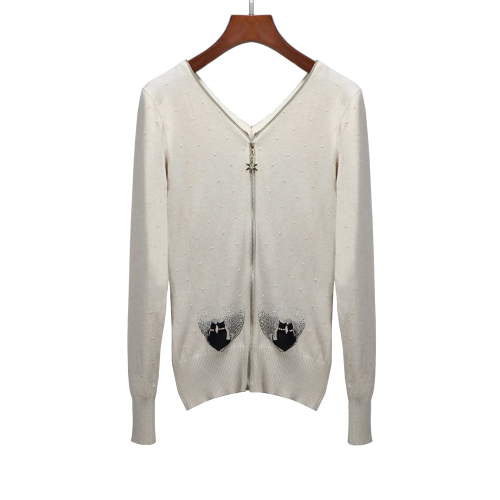 High Quality 2021 New Women's Sweater Spring Autumn Casual Animal Print Sweater Fashion Double Zippers Knitting Slim Fit Sweater
High Quality 2021 New Women's Sweater Spring Autumn Casual Animal Print Sweater Fashion Double Zippers Knitting Slim Fit Sweater