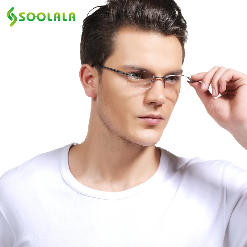 SOOLALA High End Diamond Cutting Rimless Reading Glasses Women Men Anti-fatigue Magnifying Reading Glasses +1.0 1.5 2.5 to 4.0
SOOLALA High End Diamond Cutting Rimless Reading Glasses Women Men Anti-fatigue Magnifying Reading Glasses +1.0 1.5 2.5 to 4.0