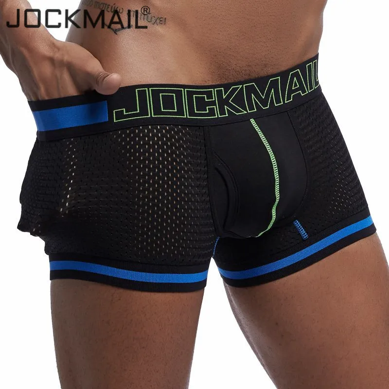 JOCKMAIL Brand Men Sexy Underwear Mesh boxer Sexy cotton Cuecas Boxers Mesh shorts Gay Underwear male boy underpants slip
JOCKMAIL Brand Men Sexy Underwear Mesh boxer Sexy cotton Cuecas Boxers Mesh shorts Gay Underwear male boy underpants slip