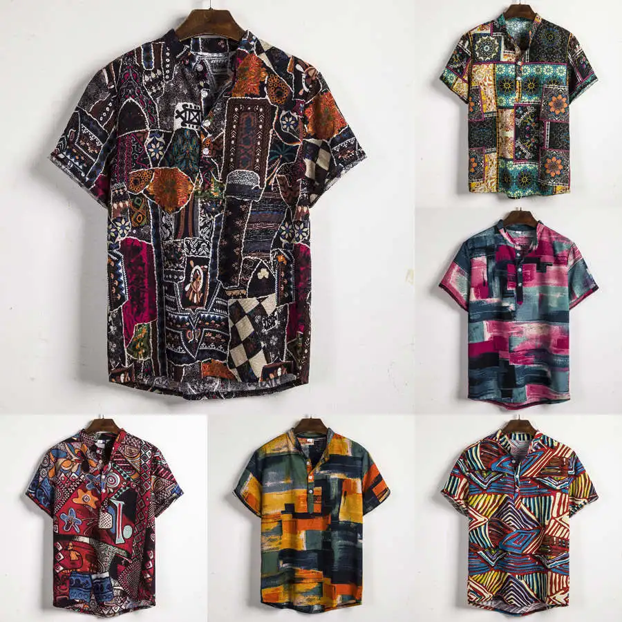 Men Linen Short Sleeve Hawaiian Shirt Summer Loose Baggy Casual Travel Holiday Shirts Blouse Turn-down Collar Tops
Men Linen Short Sleeve Hawaiian Shirt Summer Loose Baggy Casual Travel Holiday Shirts Blouse Turn-down Collar Tops