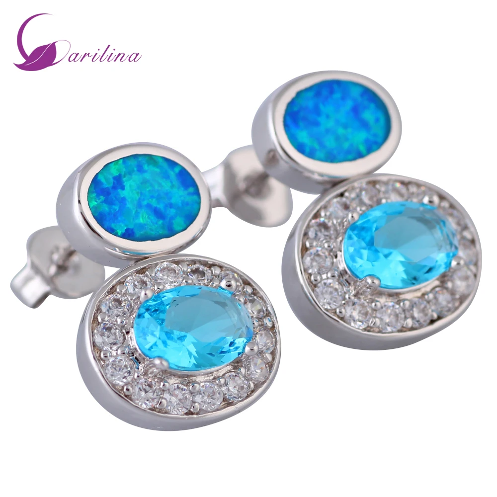 New 2021 Lovely Jewelry Blue Fire Opal Earrings Stamp Silver Color Jewelry Drop Earrings For Womans E400
New 2021 Lovely Jewelry Blue Fire Opal Earrings Stamp Silver Color Jewelry Drop Earrings For Womans E400
