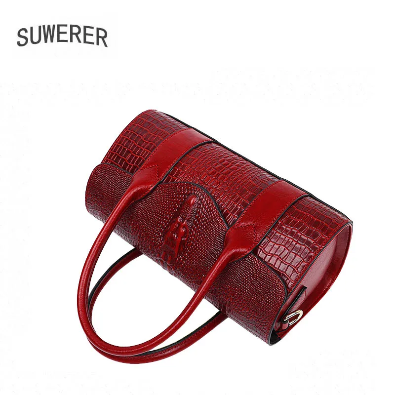 SUWERER 2020 Women Genuine Leather bags luxury handbags women bags designer Crocodile pattern embossing women leather handbags
SUWERER 2020 Women Genuine Leather bags luxury handbags women bags designer Crocodile pattern embossing women leather handbags
