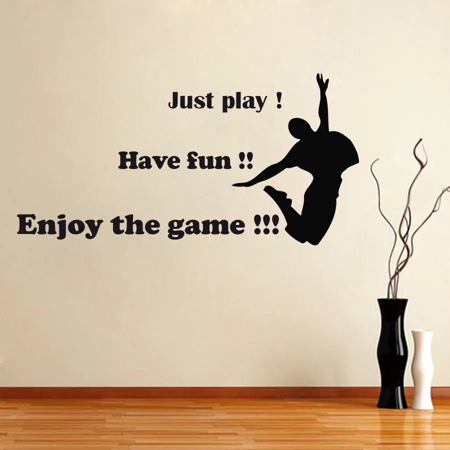 ZOOYOO Enjoy The Game Jumping Man Silhouette Wall Sticker Home Decor Vinyl Removable Living Room Bedroom Sport Art Murals
ZOOYOO Enjoy The Game Jumping Man Silhouette Wall Sticker Home Decor Vinyl Removable Living Room Bedroom Sport Art Murals