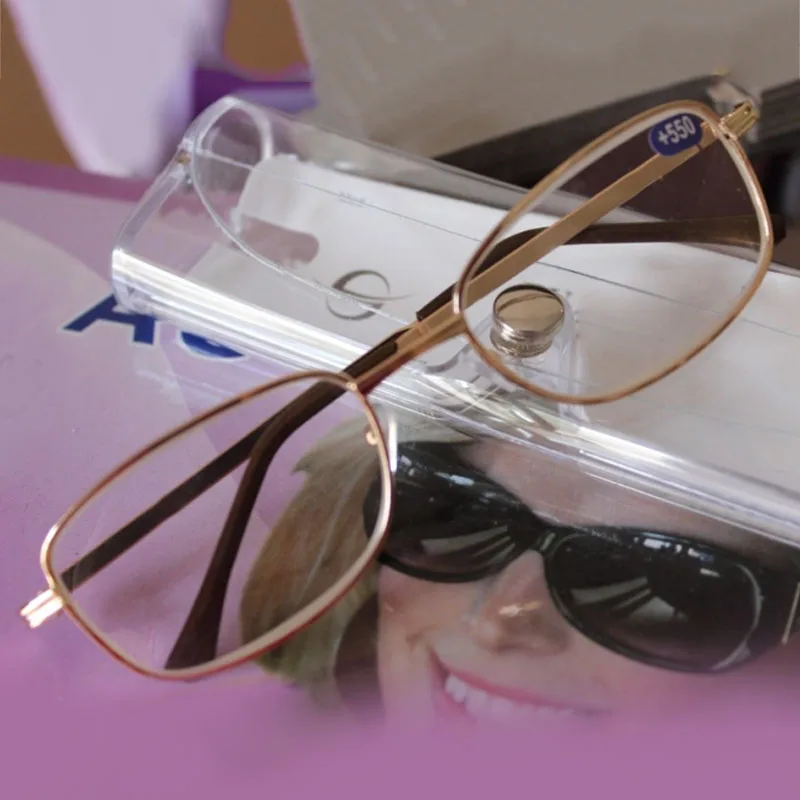 Очки для чтения с металлической полной оправой мужчин и женщин EyeEwear модные очки