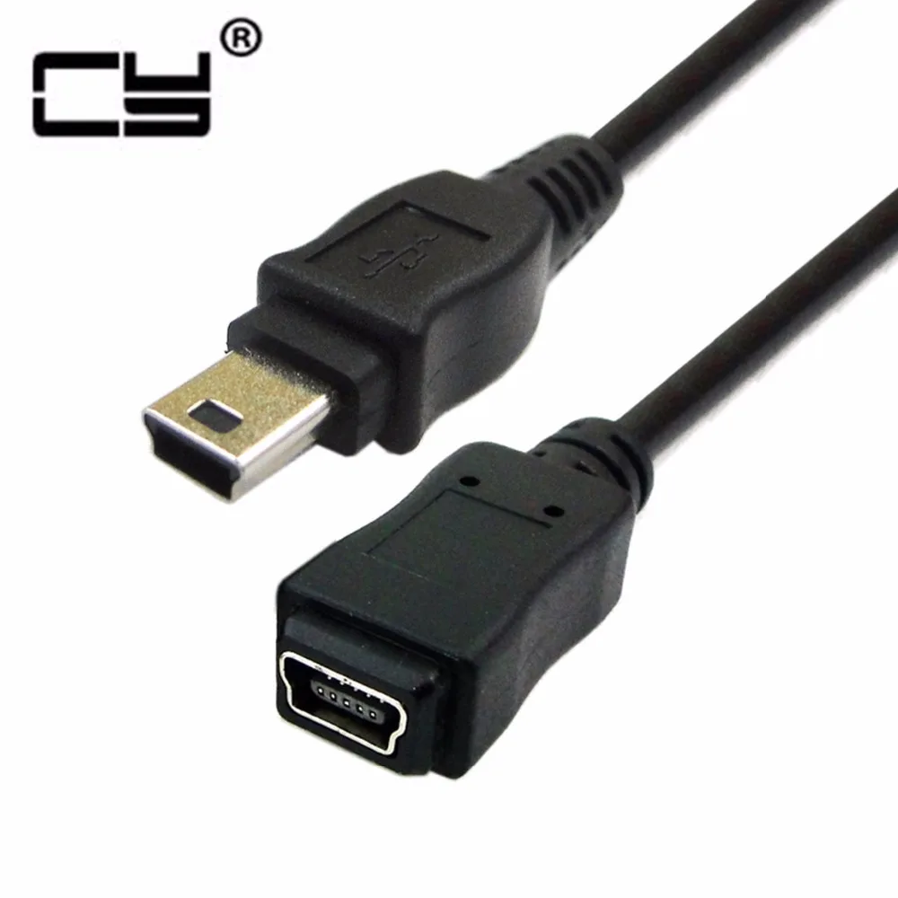 

MINI USB 5 pin Male to Female Data Sync Charger Extension Cable Applicable to the car recorder GPS Navigator 0.5m 1.5m/5ft