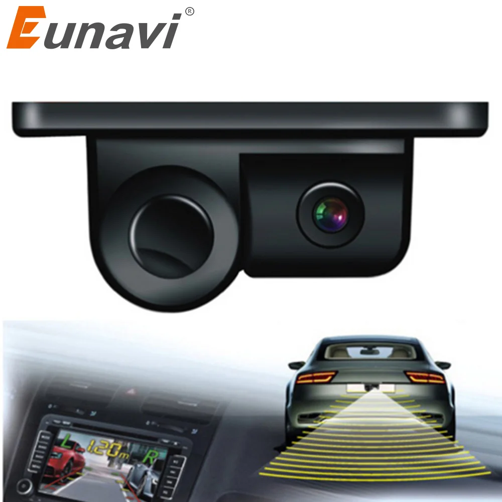 Eunavi 2018 Parktronic 2 в 1 автомобильные парковочные датчики заднего вида резервная