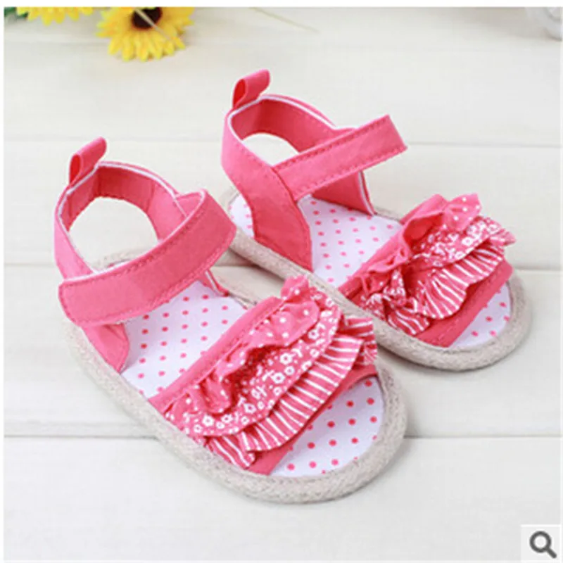 Новые туфли для маленьких девочек милые принцессы с цветочным кружевом и бантом