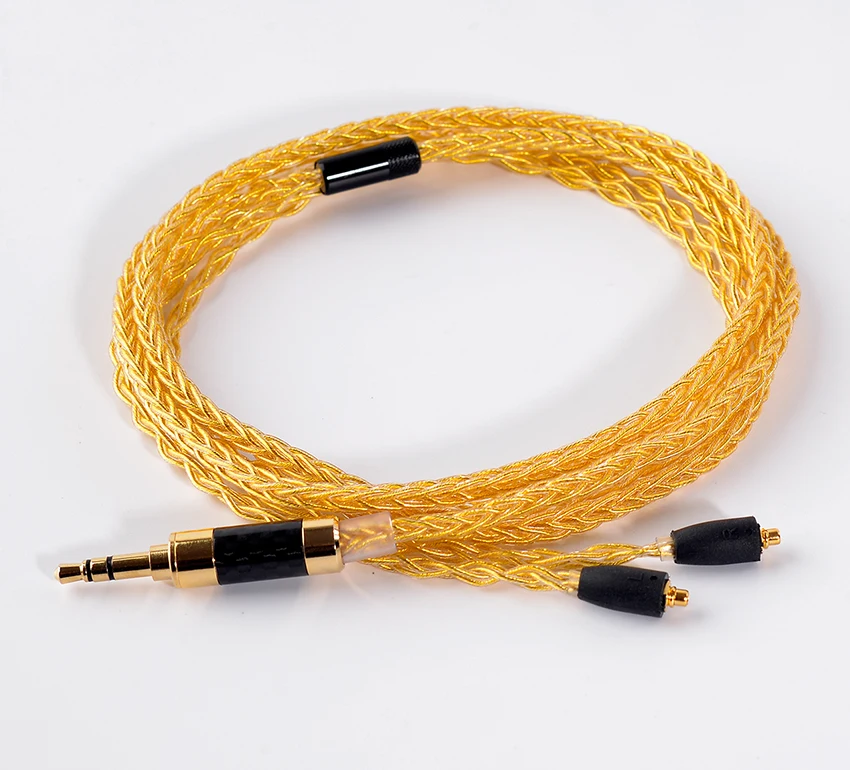 Hand Made DIY Updated 8 Cores 6N Gold Silver Mixed MMCX Headset Line 3.5mm Plug Cable Cord For SE525 SE535 SE846 UE900 LA DT2
Hand Made DIY Updated 8 Cores 6N Gold Silver Mixed MMCX Headset Line 3.5mm Plug Cable Cord For SE525 SE535 SE846 UE900 LA DT2