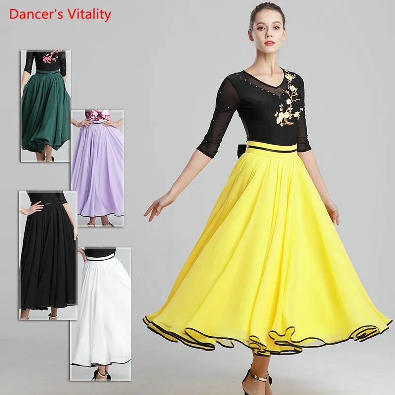 Ballroom Dance Skirt New Adult Waltz Tango Rumba Big Swing Skirts Women Lady Latin Dancing Costumes Competition/Practice Wears
Ballroom Dance Skirt New Adult Waltz Tango Rumba Big Swing Skirts Women Lady Latin Dancing Costumes Competition/Practice Wears