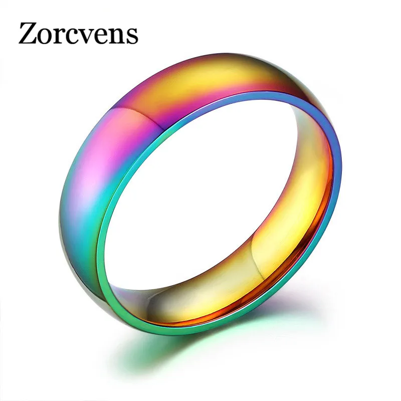 Фото Новинка 2020 модное кольцо шириной 6 мм для геев ювелирные изделия гордости
