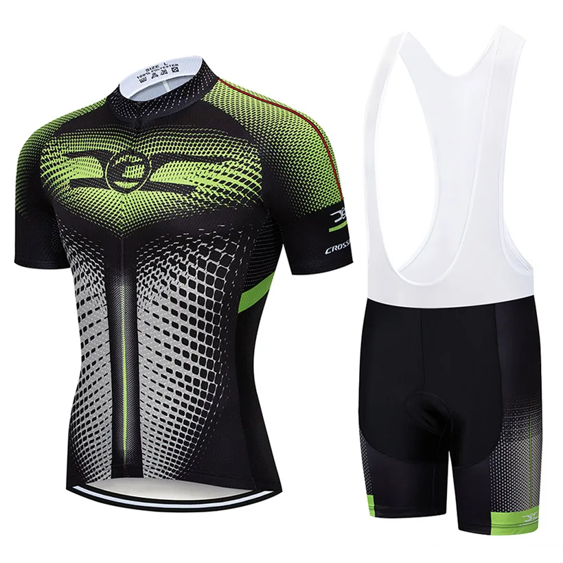 

Crossrider 2020 Funny Cycling Jersey 9D Gel Bib Set MTB Uniform Bicycle Clothing Quick Dry Bike wear Men's Short Maillot Culotte