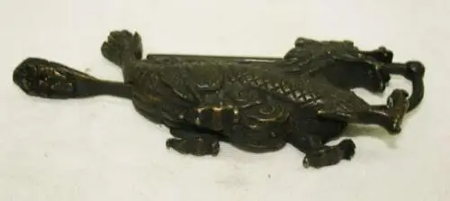 Exquisite Chinese Brass Carved Zodiac Animal Dragon Shape Old Style Lock And Key Statue
Exquisite Chinese Brass Carved Zodiac Animal Dragon Shape Old Style Lock And Key Statue