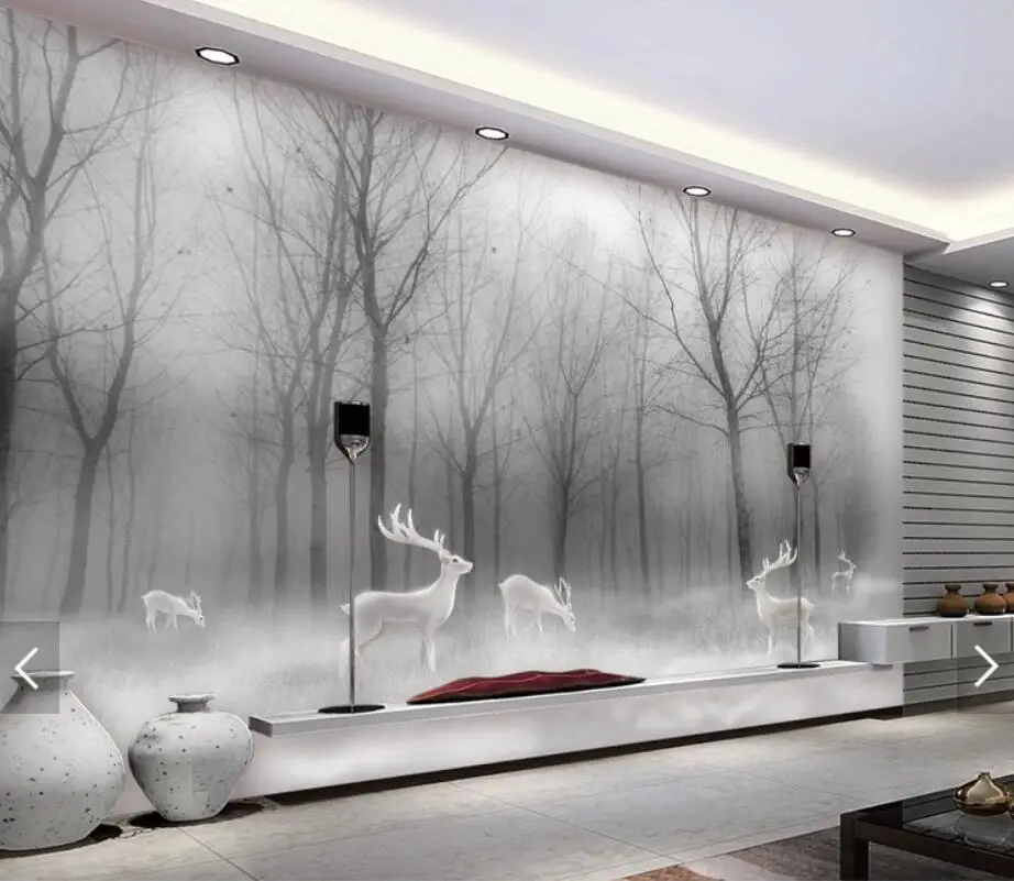Misty Fog Forest Wallpaper ELK Wall Mural 3D Photo Wall Paper Roll Living Room Bedroom TV Background Wall Covering Paper Rolls
Misty Fog Forest Wallpaper ELK Wall Mural 3D Photo Wall Paper Roll Living Room Bedroom TV Background Wall Covering Paper Rolls
