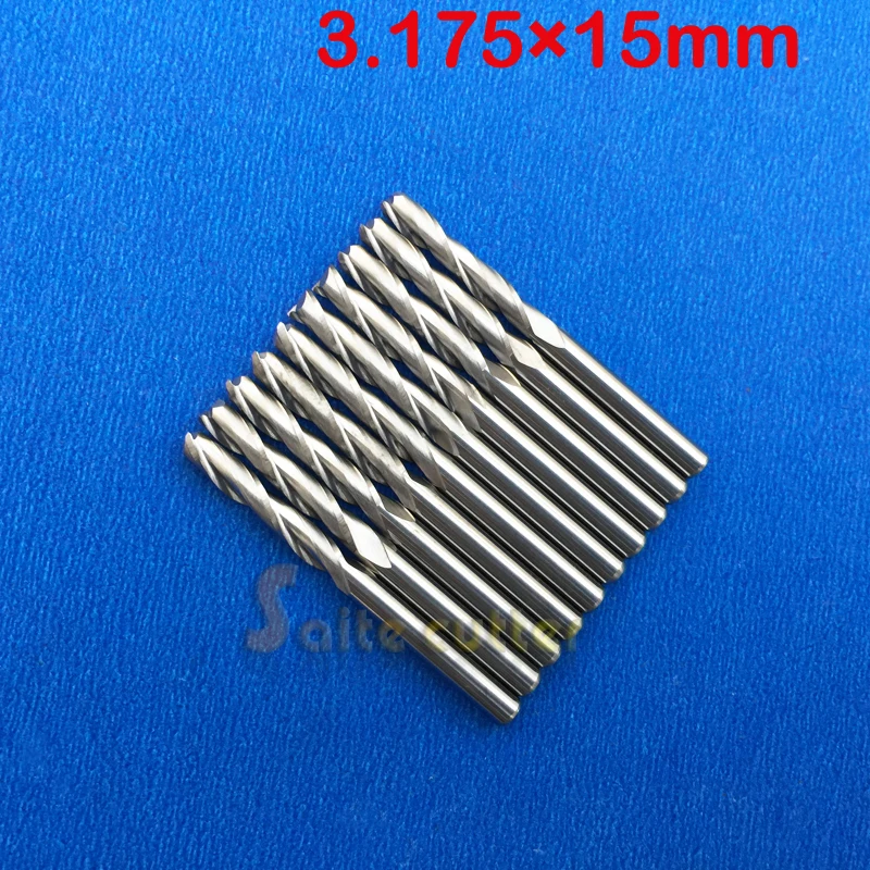 10pcs 1/8" 3.175mm Carbide CNC Double/Two Flute Spiral Bits CEL 15mm end mill engraving cutter
10pcs 1/8" 3.175mm Carbide CNC Double/Two Flute Spiral Bits CEL 15mm end mill engraving cutter