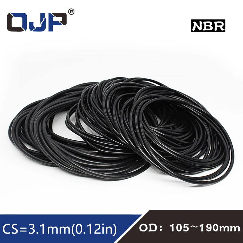 1PC Rubber Ring NBR Sealing CS3.1mm OD105/110/120/125/130/140/145/150/160170/180/190mm O-Ring Seal Nitrile Gasket Rings Washer
1PC Rubber Ring NBR Sealing CS3.1mm OD105/110/120/125/130/140/145/150/160170/180/190mm O-Ring Seal Nitrile Gasket Rings Washer