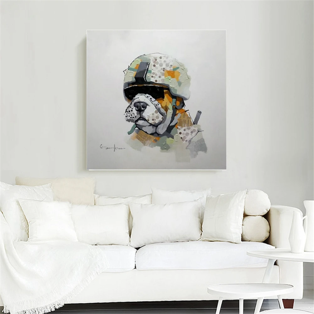 Cartoon Police Dog Hand Painte Oil Canvas Painting for Living Room Hallway Sofa Wall Decor Abstract Animal Artwork Home Decor
Cartoon Police Dog Hand Painte Oil Canvas Painting for Living Room Hallway Sofa Wall Decor Abstract Animal Artwork Home Decor
