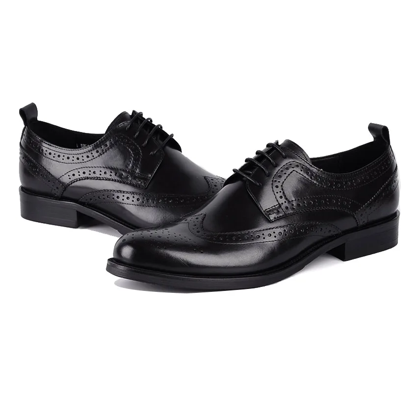 British Style Genuine Leather Men's Handmade Carved Oxfords Round Toe Derby Wingtip Man Formal Dress Wedding Brogue Shoes YMX97
British Style Genuine Leather Men's Handmade Carved Oxfords Round Toe Derby Wingtip Man Formal Dress Wedding Brogue Shoes YMX97
