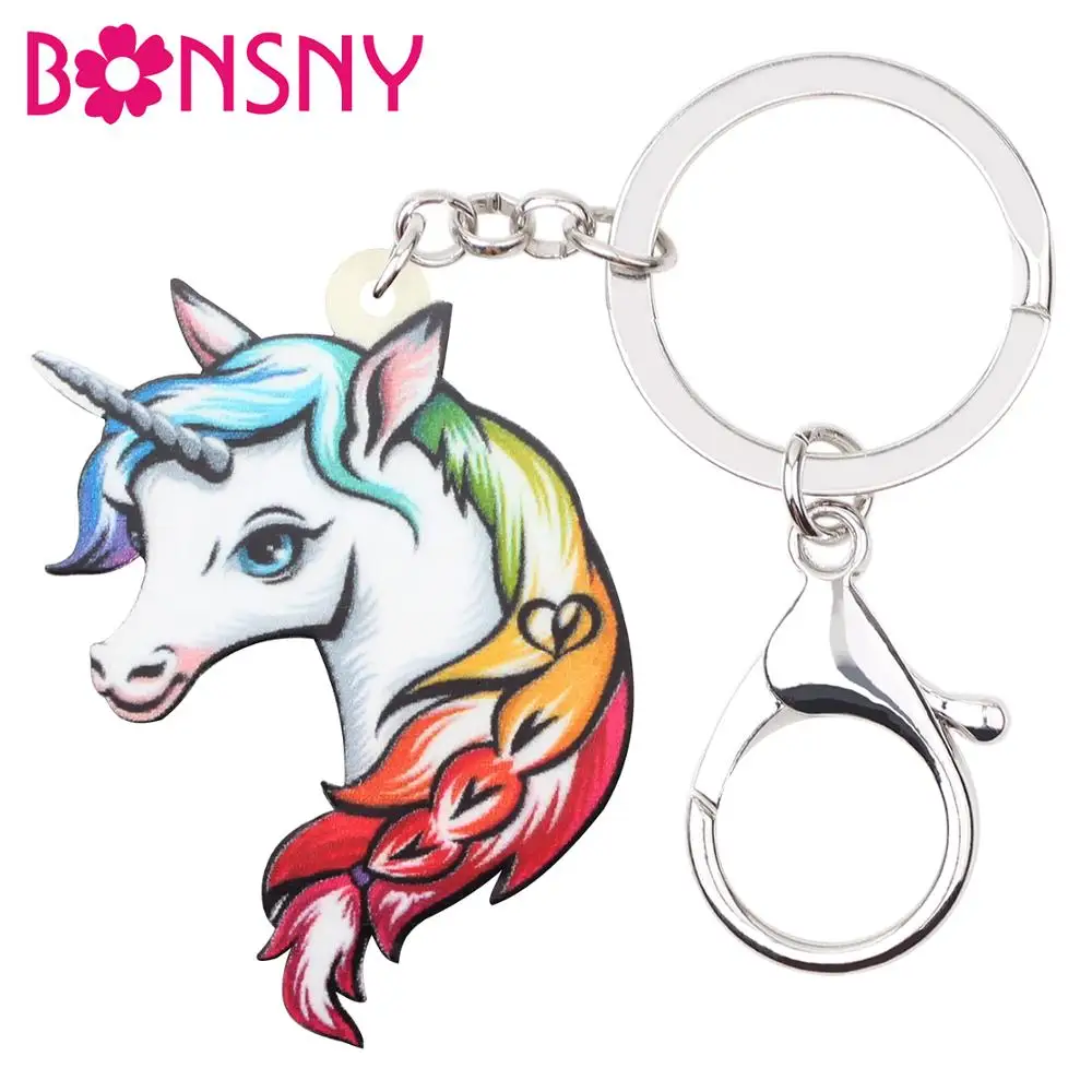 Bonsny Acrylic Beautiful Fairy Unicorn Key Chains Key Ring Fashion Jewelry For Women Girls Gift Handbag Car Charms Accessories
Bonsny Acrylic Beautiful Fairy Unicorn Key Chains Key Ring Fashion Jewelry For Women Girls Gift Handbag Car Charms Accessories