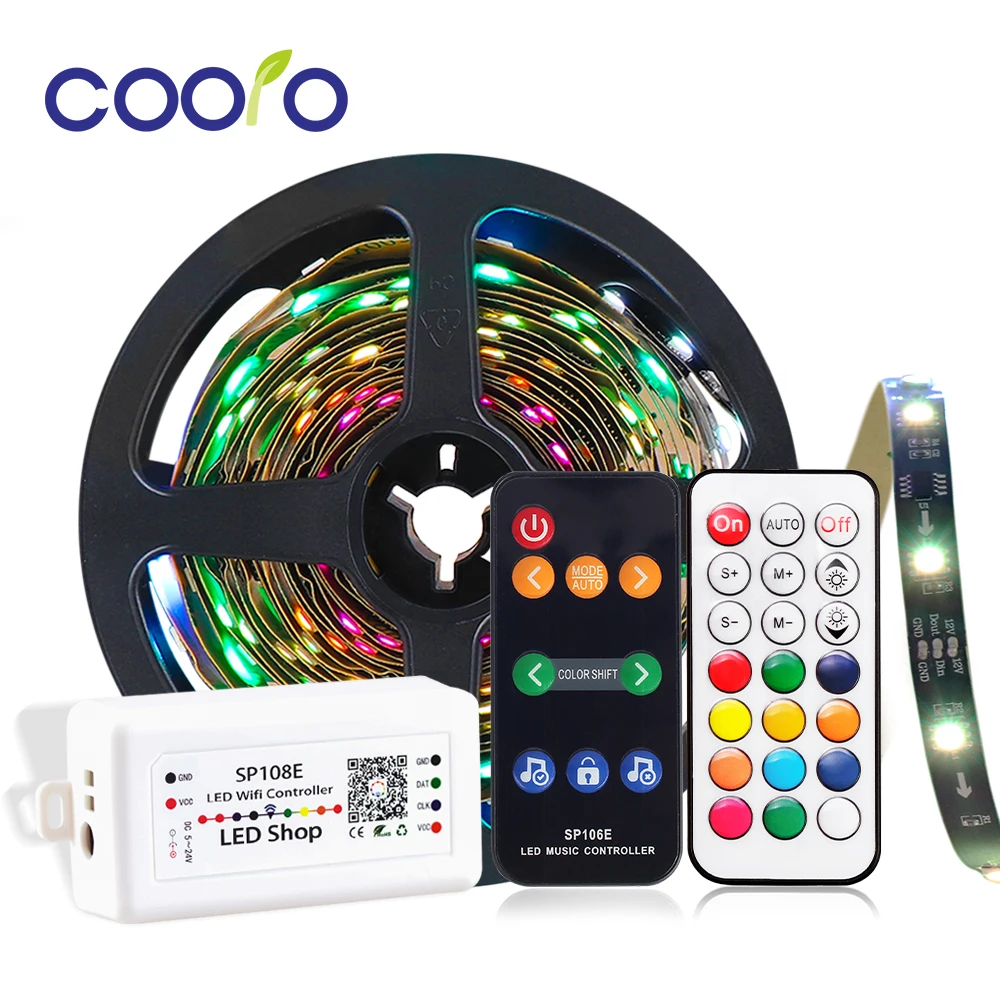 Набор светодиодных лент WS2811 12 в, Адресуемая сменная RGB Светодиодная лента, блок питания, 21key/Music/Bluetooth/Wi-Fi контроллер
Набор светодиодных лент WS2811 12 в, Адресуемая сменная RGB Светодиодная лента, блок питания, 21key/Music/Bluetooth/Wi-Fi контроллер