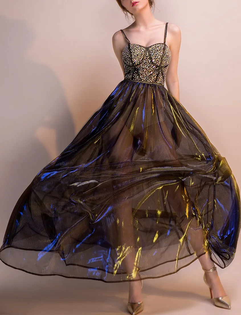 Multicolor Beading Mesh See-through Dress Spaghetti Straps Sexy Long Maxi Dress Formal Party Dress Evening Prom Gowns Vestidos
Multicolor Beading Mesh See-through Dress Spaghetti Straps Sexy Long Maxi Dress Formal Party Dress Evening Prom Gowns Vestidos