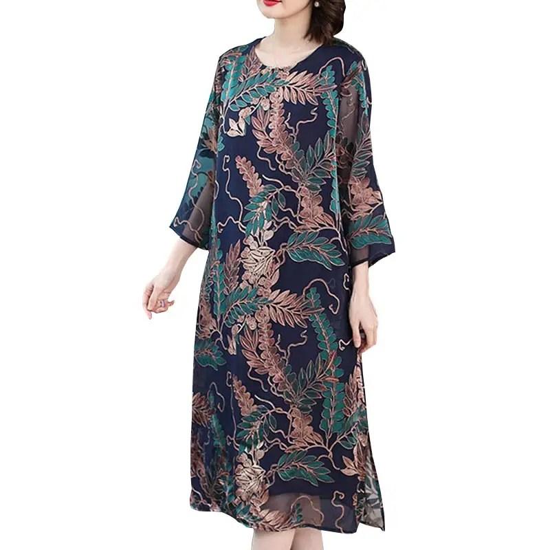 Women Summer Casual Maxi Dress 2019 New Fashion Elegant Seven-quarter sleeve Loose Printed Yarn Vestido Oodji Plus Size HJ254
Women Summer Casual Maxi Dress 2019 New Fashion Elegant Seven-quarter sleeve Loose Printed Yarn Vestido Oodji Plus Size HJ254