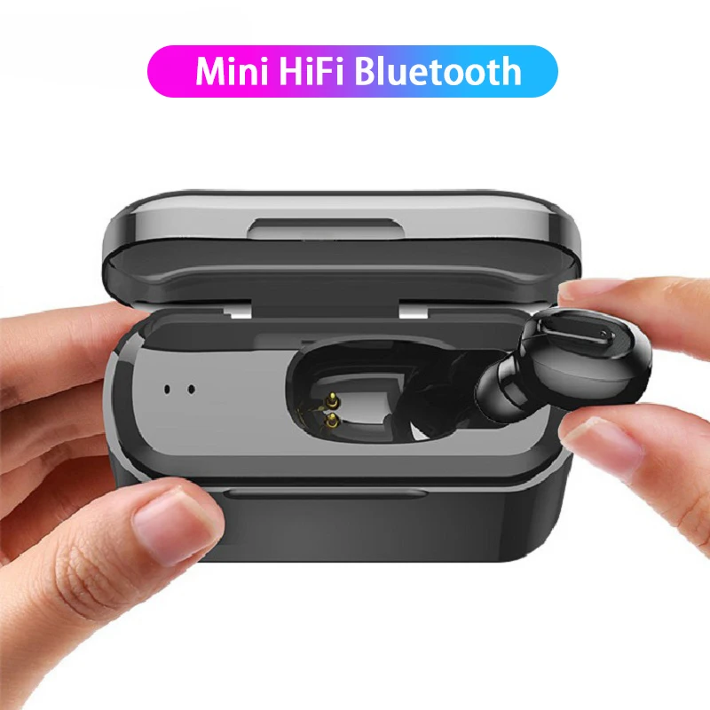 TWS-наушники Bluetooth 5,0, беспроводная мини-гарнитура, одно ухо, с зарядным боксом, внешний аккумулятор 2200 мА · ч, глубокие басы
TWS-наушники Bluetooth 5,0, беспроводная мини-гарнитура, одно ухо, с зарядным боксом, внешний аккумулятор 2200 мА · ч, глубокие басы