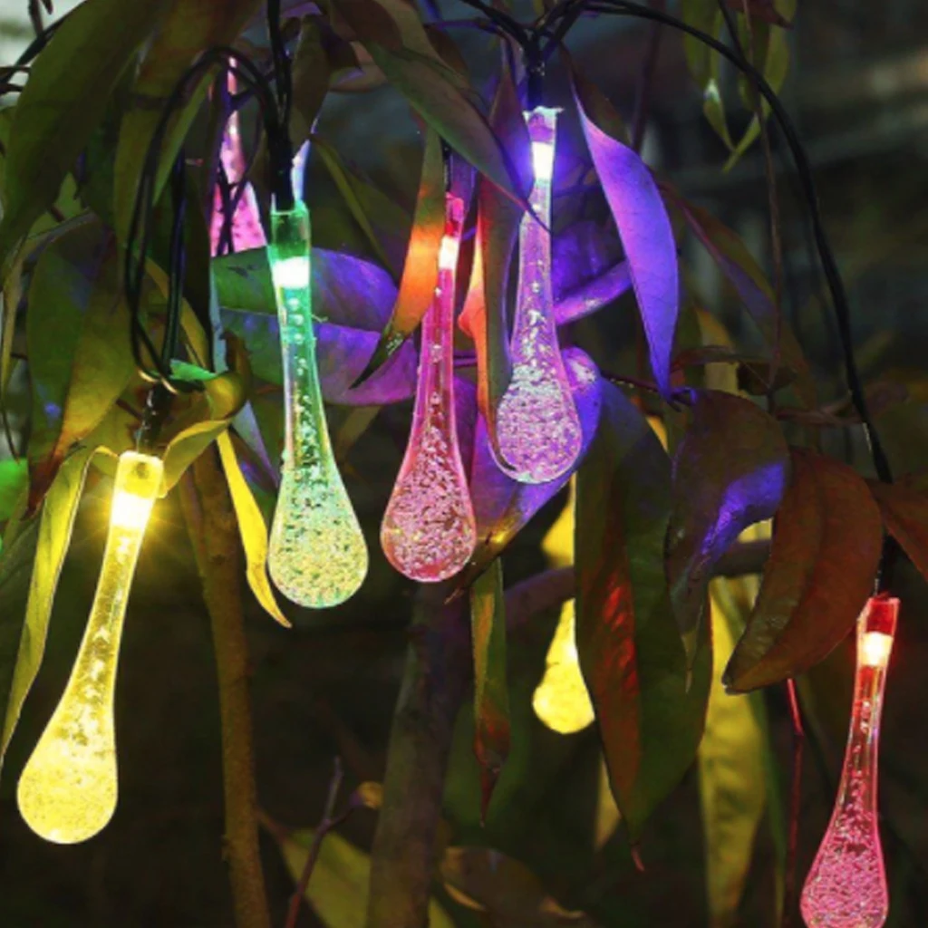 20 LEDs Water Drop Solar Powered String Light LED Fairy Light For Wedding Christmas Party Festival Outdoor Indoor Bedroom Decor
20 LEDs Water Drop Solar Powered String Light LED Fairy Light For Wedding Christmas Party Festival Outdoor Indoor Bedroom Decor