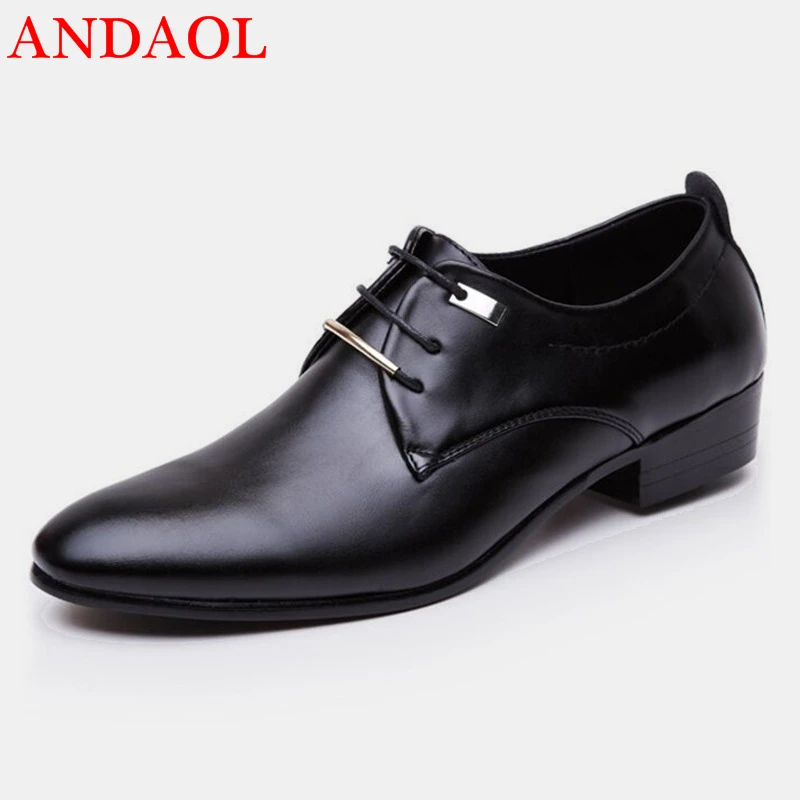ANDAOL Men's Bright Leather Casual Shoes Top Quality Pointed Toe Business Office Shoes Luxury Lace-Up Wedding Dress Party Shoes
ANDAOL Men's Bright Leather Casual Shoes Top Quality Pointed Toe Business Office Shoes Luxury Lace-Up Wedding Dress Party Shoes