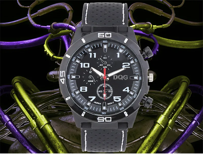 New Brand DQG Quartz Watch Men's Sports Racing Silicone Strap Relogio Masculino Army Watch Hot Watch
New Brand DQG Quartz Watch Men's Sports Racing Silicone Strap Relogio Masculino Army Watch Hot Watch