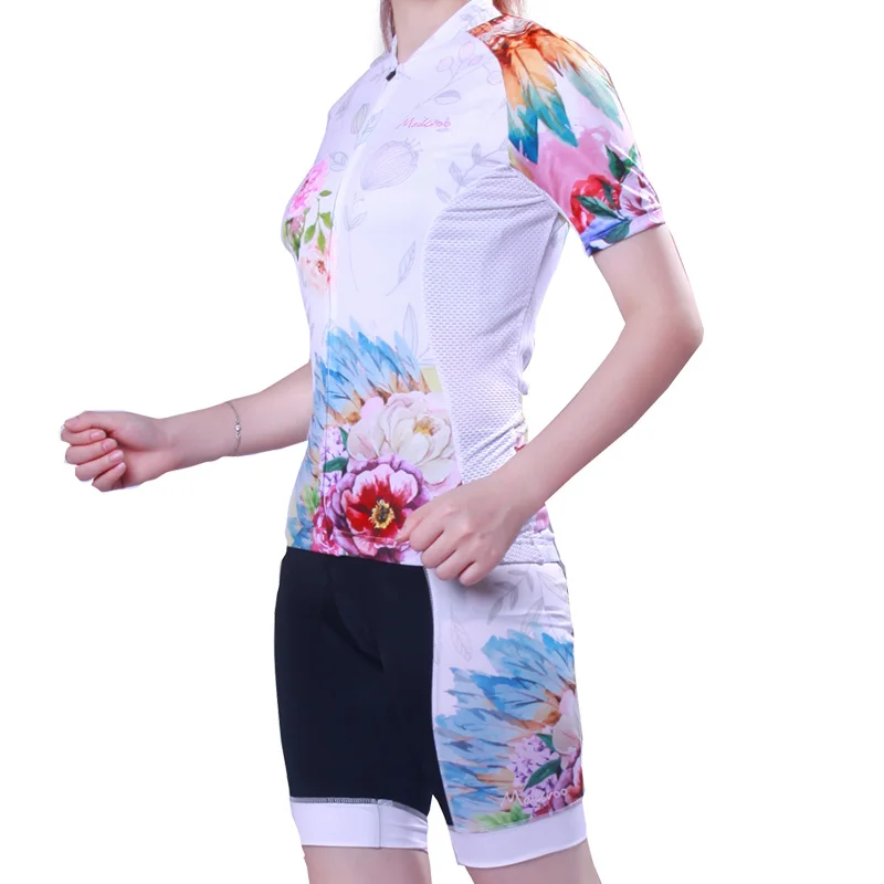 MEIKROO Flower Soul Pro Team Велоспорт Джерси 2019 женская одежда короткий рукав комплект