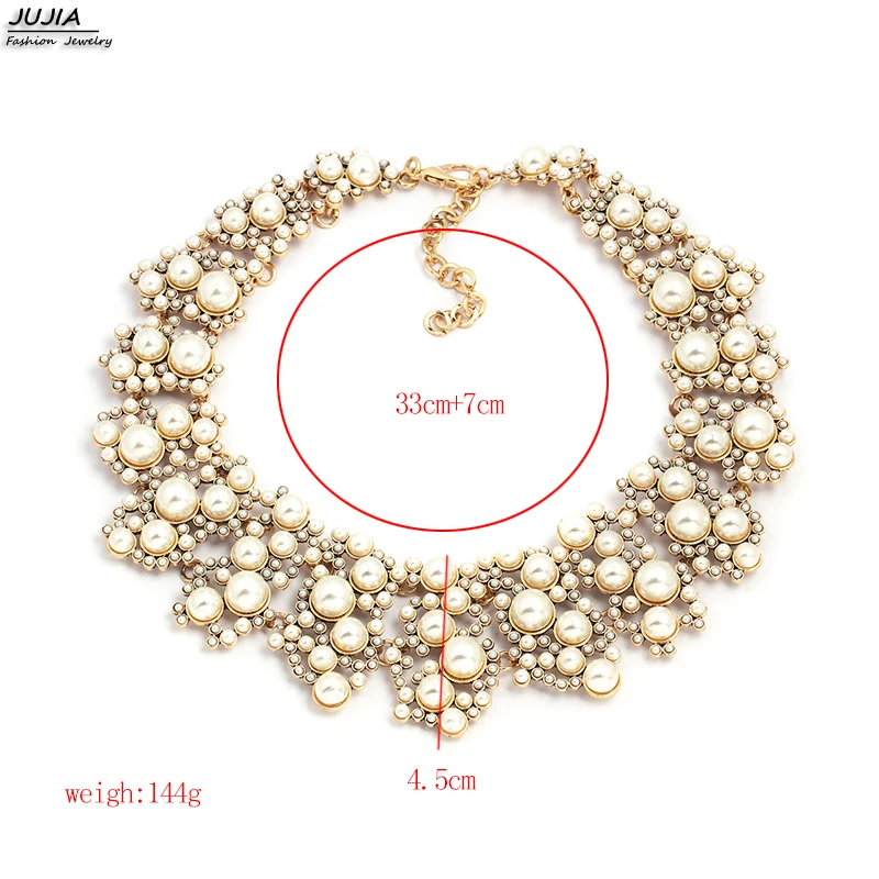 JUJIA Imitation Pearl Chokers Necklace White/Black Beads Rhinestone Ribbon Necklaces & Pendants Statement Necklace For Women
JUJIA Imitation Pearl Chokers Necklace White/Black Beads Rhinestone Ribbon Necklaces & Pendants Statement Necklace For Women
