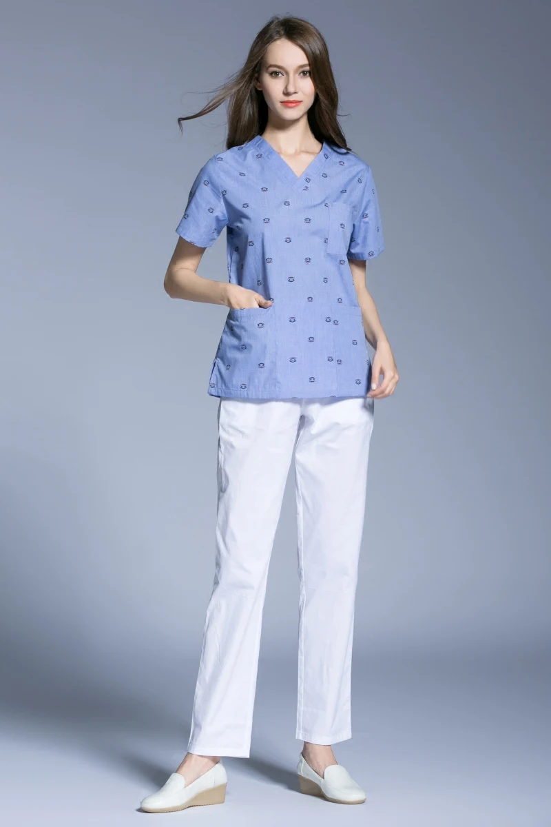 New Summer women hospital medical scrub top dental clinic and beauty salon nurse uniform 100% cotton slim fit 12
New Summer women hospital medical scrub top dental clinic and beauty salon nurse uniform 100% cotton slim fit 12