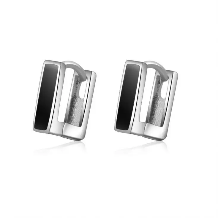 Hot sell fashion black resin 925 sterling silver ladies stud earrings jewelry women gift drop shipping cheap
Hot sell fashion black resin 925 sterling silver ladies stud earrings jewelry women gift drop shipping cheap
