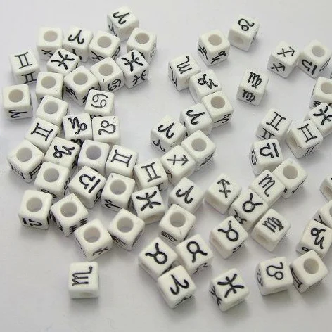 Wholesale Big Hole 7mm Zodiac White Cubic Acrylic Loose Beads DIY Handmade Jewelry Accessories 300pcs LB-19
Wholesale Big Hole 7mm Zodiac White Cubic Acrylic Loose Beads DIY Handmade Jewelry Accessories 300pcs LB-19