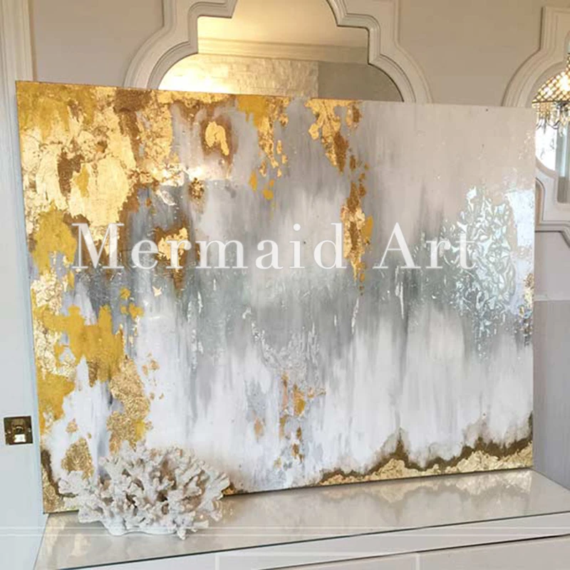 Hand Painted High Modern Abstract Oil painting Wall Art Gold rust,Gray,White,Sil Oil Painting Canvas Living Room Artwork
Hand Painted High Modern Abstract Oil painting Wall Art Gold rust,Gray,White,Sil Oil Painting Canvas Living Room Artwork