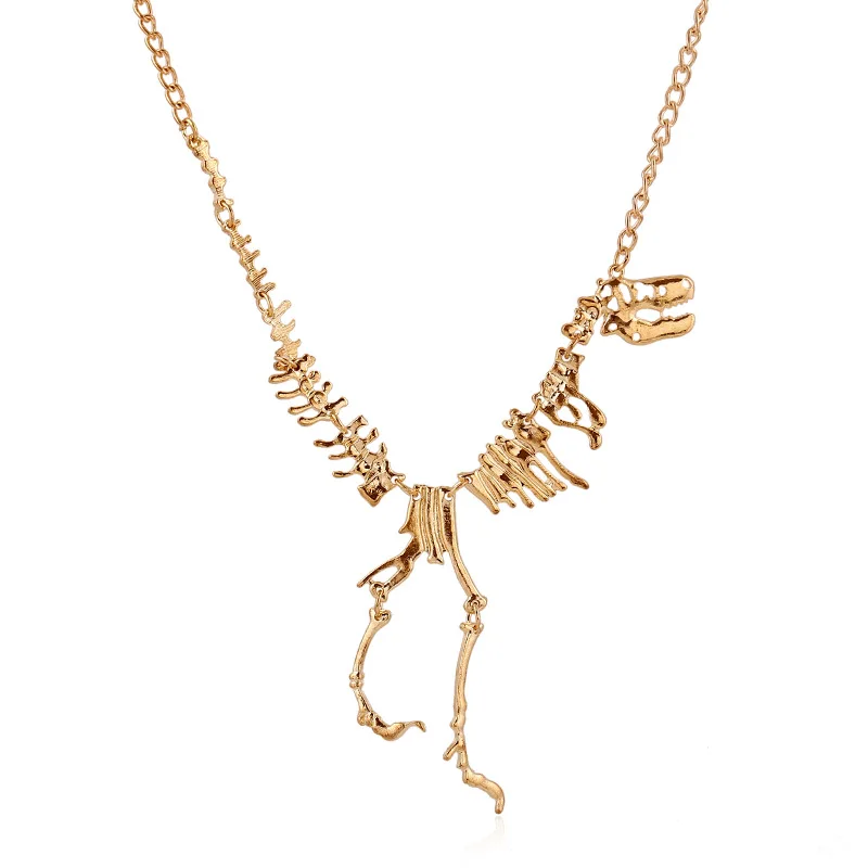 Punk Gothic Primitive Organism Tyrannosaurus Rex Skeleton Dinosaur Necklace Pendant Gold Silver 2 Colors Jewelry
Punk Gothic Primitive Organism Tyrannosaurus Rex Skeleton Dinosaur Necklace Pendant Gold Silver 2 Colors Jewelry