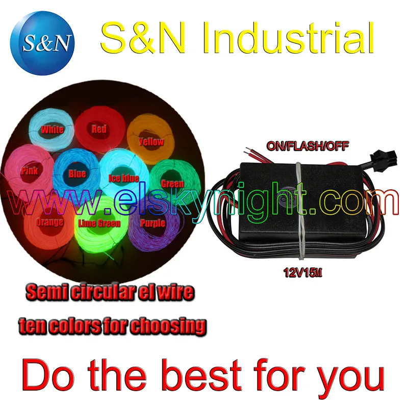 15 Meters Flexible diameter 4MM semi circular EL Wire &12VDC el inverter for party,festival and house decoration freeshipping
15 Meters Flexible diameter 4MM semi circular EL Wire &12VDC el inverter for party,festival and house decoration freeshipping