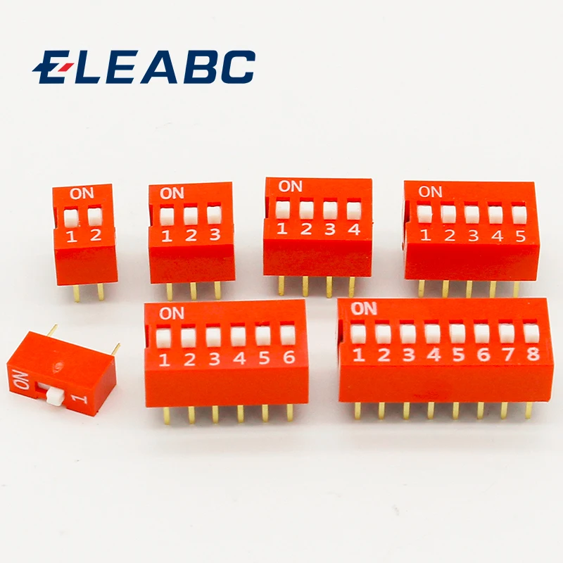 35PCS/LOT Dip Switch Kit In Box 1 2 3 4 5 6 8 Way 2.54mm Toggle Switch Red Snap Switches Each 5PCS Combination Set
35PCS/LOT Dip Switch Kit In Box 1 2 3 4 5 6 8 Way 2.54mm Toggle Switch Red Snap Switches Each 5PCS Combination Set
