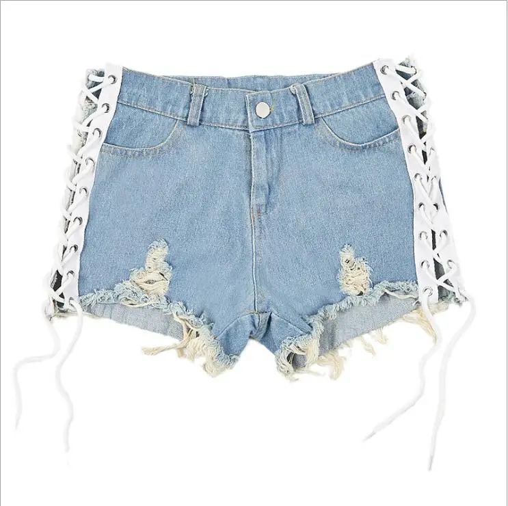 2019 New Summer Womens High Waist Hole Denim Shorts Fashion Sexy Lace-Up Ripped Raw Edge Jeans Mini Female Nightclub Shorts D55
2019 New Summer Womens High Waist Hole Denim Shorts Fashion Sexy Lace-Up Ripped Raw Edge Jeans Mini Female Nightclub Shorts D55