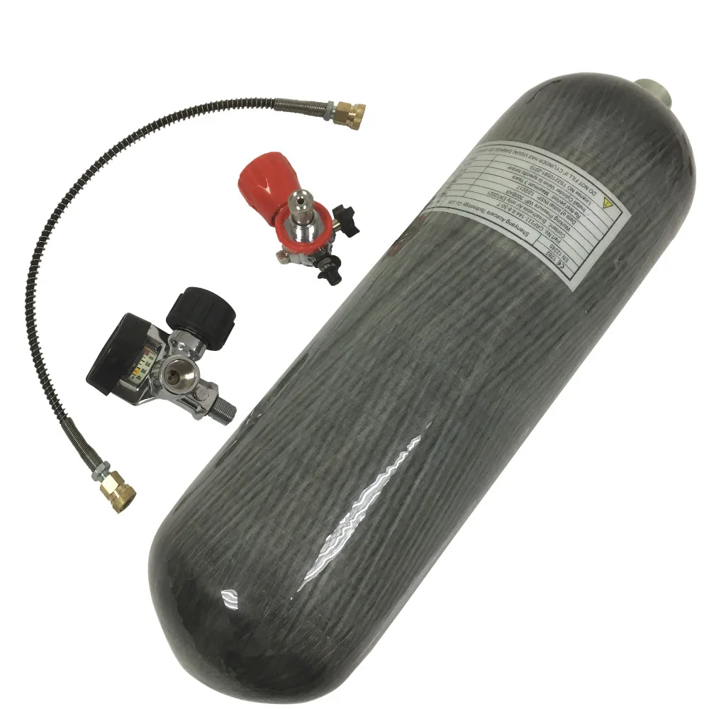 Whole set EN12245 Composite Carbon Cylinder 6.8L 4500Psi Self-contained Breathing Apparatus & valve & fill adapter with hose -V
Whole set EN12245 Composite Carbon Cylinder 6.8L 4500Psi Self-contained Breathing Apparatus & valve & fill adapter with hose -V