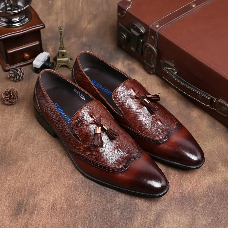 Fashion Men Elegant Brand Men Dress Shoes British Style Dating Wedding Dressing Male Tassel Casual Shoes
Fashion Men Elegant Brand Men Dress Shoes British Style Dating Wedding Dressing Male Tassel Casual Shoes