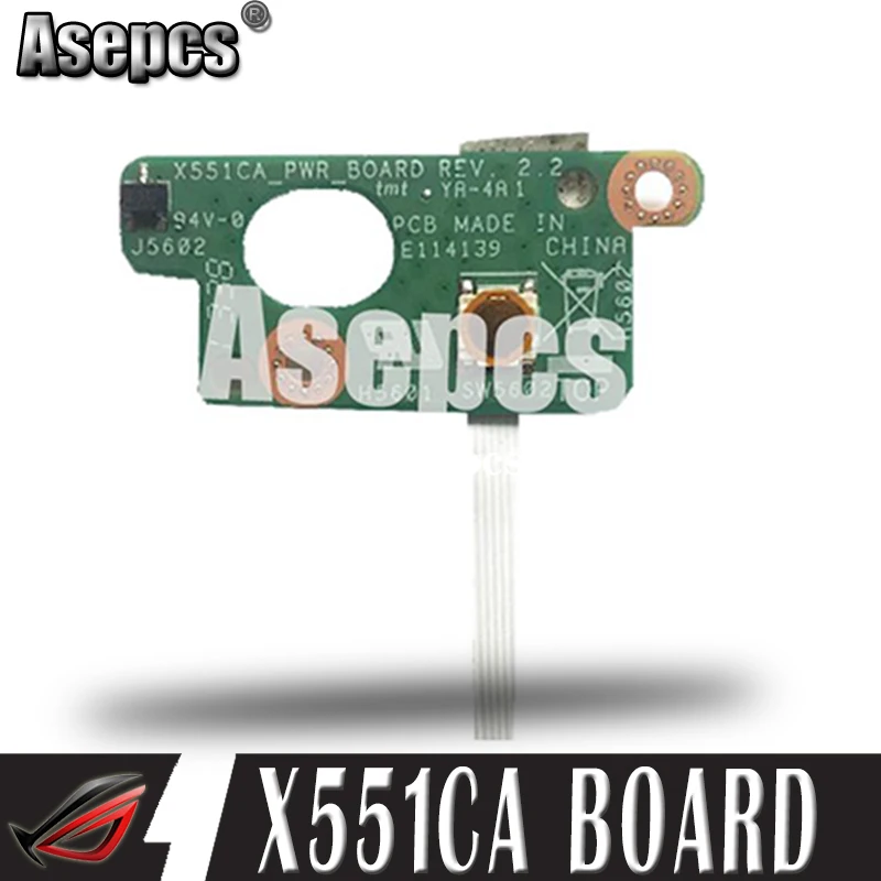Asepcs оригинал для For Asus X551 X551CA кнопка включения плата с кабелем PWR REV: 2 100%