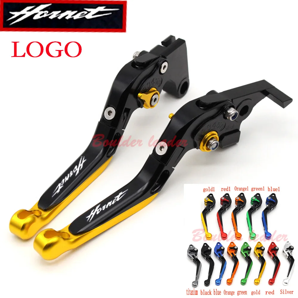 !With Logo CNC Golden Red Motorcycle Brake Clutch Levers For Honda CB600F / CB650F Hornet 2007-2013 2008 2009 2010 2011 2012 - купить по