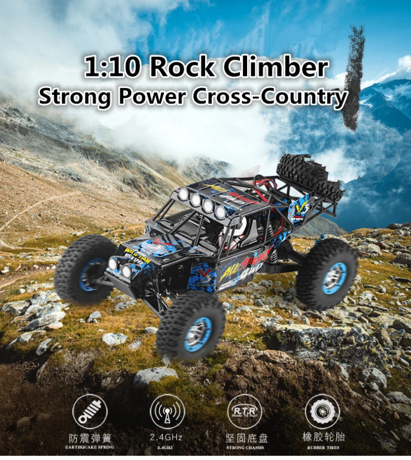 New 10428-2 1:10 super large 2.4G 40KM+ bigfoot RC Monster truck Electric 4WD remote control desert climbing Off-road vehicle
New 10428-2 1:10 super large 2.4G 40KM+ bigfoot RC Monster truck Electric 4WD remote control desert climbing Off-road vehicle