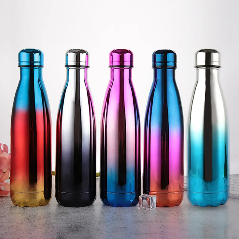 

Термосы градиентного цвета с изоляцией из нержавеющей стали, бутылка для воды, пищевой термос для спортивной бутылки, термо-чашка