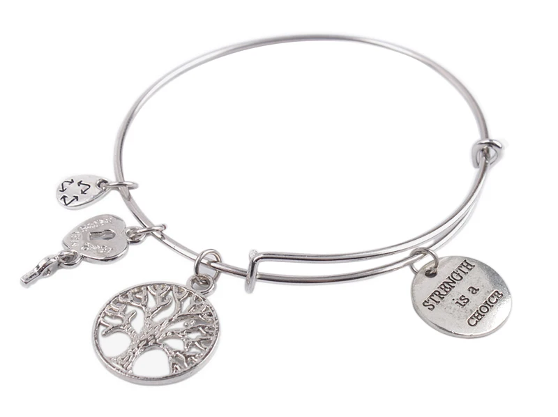 free shipping 5PCS Expandable Wire Bangle STRENGTH IS A CHOICE Charm Bracelet #92084
free shipping 5PCS Expandable Wire Bangle STRENGTH IS A CHOICE Charm Bracelet #92084
