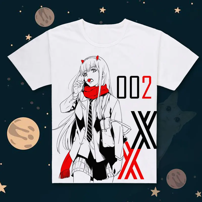 Unisex Anime Cos DARLING in the FRANXX HIRO ZERO TWO ICHIGO Casual Cotton T-Shirt Tee T Shirt
Unisex Anime Cos DARLING in the FRANXX HIRO ZERO TWO ICHIGO Casual Cotton T-Shirt Tee T Shirt