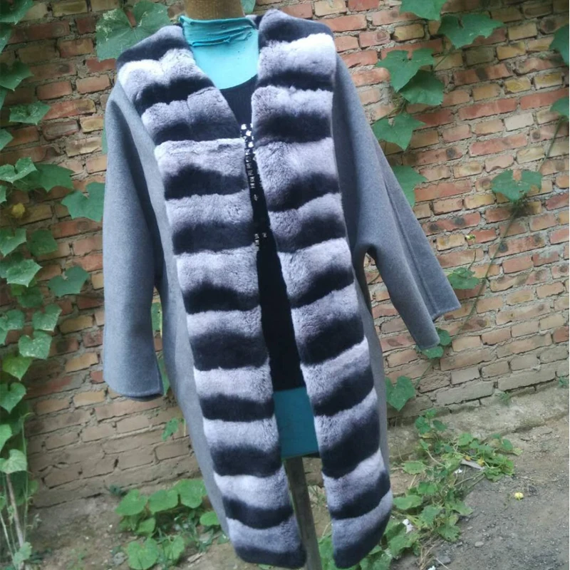 Tatyana Furclub Real Fur Coat With Rex Rabbit Fur Collar Women Winter Woolen Coat Long Fur Jacket Office Lady Plus Size Parkas
Tatyana Furclub Real Fur Coat With Rex Rabbit Fur Collar Women Winter Woolen Coat Long Fur Jacket Office Lady Plus Size Parkas